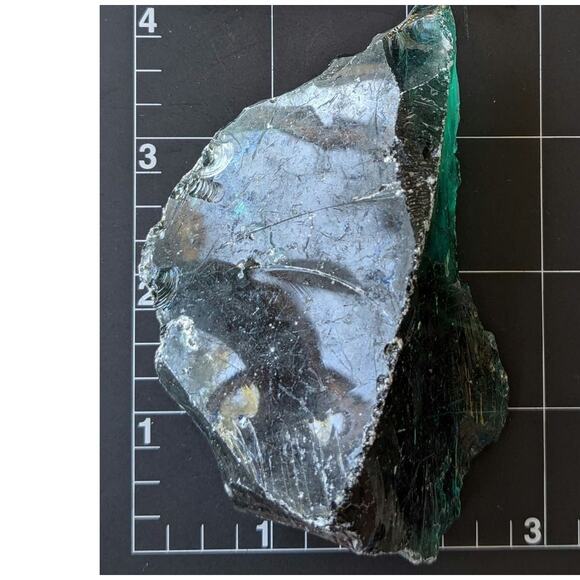 Emerald Green Art Glass Cullet Glowing Translucent Manganese Slag #5GL213 - Picture 6 of 6